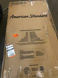 curved shower base Ovation 60 in by American Standard -slightly used-see pictures