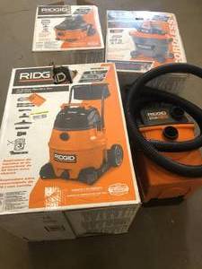Mixed lot of ridgid vacums- mixed conditions - see pictures