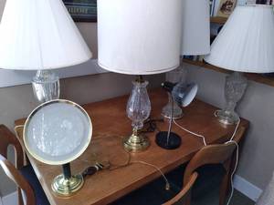 (4) Glass Lamps (1 31.5, 1 35.5...