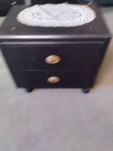 2 Drawer White Cabinet On Wheels 24...
