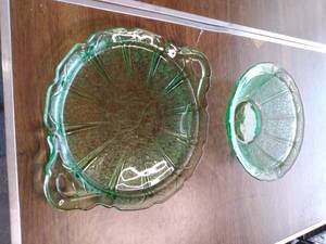 Vintage Green Glassware See Photos...