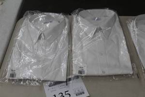 lot 135 image: Lot of ( 2 ) Calvin Klein Mens Dress Shirts X-Large White