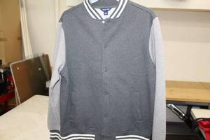 lot 167 image: Sport-tek Mens Snap-Up Sweat Jacket Large GreyLight Grey