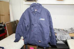 lot 194 image: Key FR Duck Chore Coat Large Blue with logo Nuverra Environmental Solutions