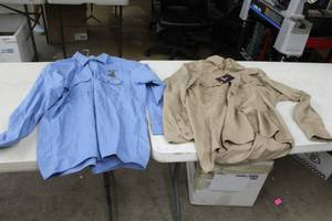 lot 199 image: Lot of ( 2 ) FR Long Sleeve Button Up Work Shirts Large