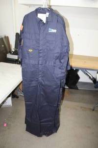 lot 204 image: Pacific & Maine FR Mechanics Overall 36 Tall Blue with logo Nuverra Environmental Solutions