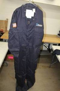 lot 202 image: Pacific & Maine FR Mechanics Overall 52 Tall Blue with logo Nuverra Environmental Solutions