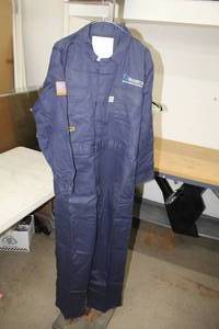 lot 201 image: Pacific & Maine FR Mechanics Overall 42 Regular Blue with logo Nuverra Environmental Solutions