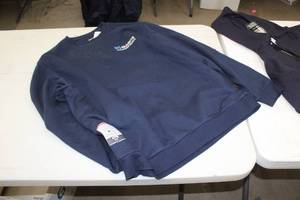 lot 225 image: Key FR Crew Neck Sweatshirt Large Navy with logo Nuverra Environmental Solutions