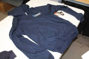 lot 223 image: Key FR Pullover Sweatshirt 3-Piece Hood Small Navy with logo Nuverra Environmental Solutions