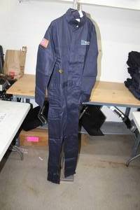 lot 209 image: Pacific & Maine FR Mechanics Overall 38 Tall Blue with logo Nuverra Environmental Solutions