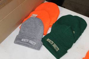 lot 289 image: Lot of ( 6 ) Stocking Hatss with logo North Dakota