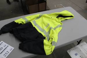 lot 250 image: National Safety Apparel Zip-Up Hooded Jacket X-Large High-Visibility YellowBlack