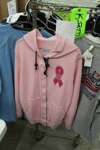 lot 916 image: National Safety Apparel Ladies Zip Up Hooded Sweatshirt Small Pink with logo P&M Pacific & Maine