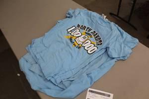 lot 956 image: Lot of ( 8 ) T-Shirts Light Blue with logo North Dakota