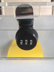 New Combination Lock Clear Acrylic Ballot Donation Locking Box