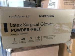 MSRP $200 1 Cs New Open Box Specialty&nbspMcKesson Confiderm LT Latex Surgical Glove Size 7.5, 200 PairsCase Powder Free - Currently Out Of Stock Everywhere