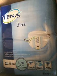 1 Case Tena Ultra Incontinence Briefs Large 48-59 Case Of 80