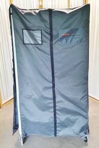 MSRP $1500 Carstens Design A Line 4 Shelf Mobile Privacy Medical Charts Cart with Zip in Cover Liner That Can Be Locked At The Bottom - Excellent Condition