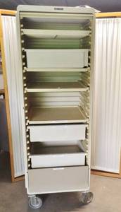 Tall Plastic Rolling Cart With Drawers &amp Shelves&nbsp