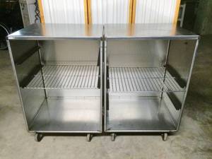 MSRP $3000 Stryker Strykart Heavy Gauge&nbspStainless Steel Hospital Surgery Center Medical Case Cart Cabinet &amp Table On Casters - Great Condition - Small Dent On Top In Corner