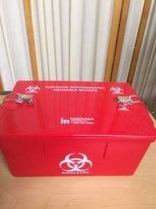 Healthmark Biohazard Bin and Glass Sterilization Cassette