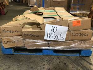 lot 4 image: TrafficMaster Lakeshore Pecan Stone 7mm Thick x 7-23 in. Wide x 50-58 in. Length Laminate Flooring (24.17 sq. ft.  case) (10 BOXES) see all pictures