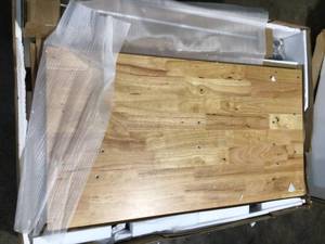 lot 8 image: Husky 46 in. Adjustable Height Work Table with 2-Drawers in Black see all pictures