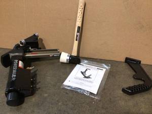 lot 9 image: PowerNail 16-Gauge Flex Power Roller Pneumatic Hardwood Flooring Cleat Nailer customer return see all pictures