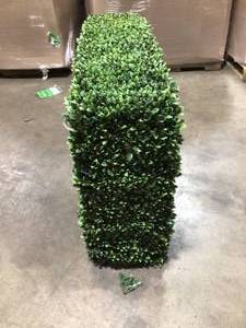 lot 25 image: Nearly Natural IndoorOutdoor 41 in. Boxwood Artificial Hedge in good condition see all pictures
