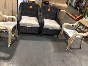 lot 36 image: lot of 4 outdoorpatio chairs various sizes and colors see all pictures