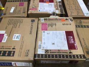 lot 41 image: pallet of assorted cabinets (all different sizes) (see pictures carefully