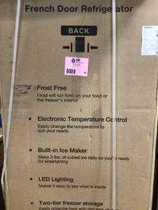 lot 46 image: Galanz 29 in. W 16.0 cu. ft. French Door Refrigerator in Stainless Steel, Ice Maker see all pictures