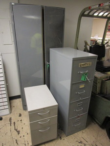 lot 311 image: HON FILE CABINET, METAL STORAGE CABINET, METAL DRAWER UNIT