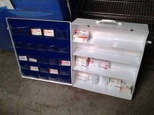 Cintas metal first aid center with ...