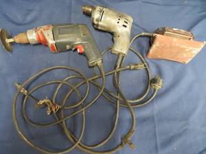 lot 36 image: 3 VINTAGE ELECTRIC TOOLS