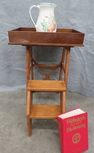 lot 120 image: UNIQUE STEPSTOOL STAND WITH PITCHER