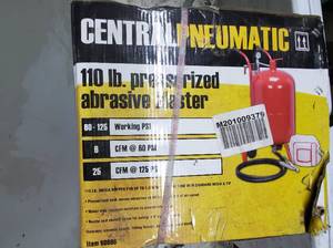 lot 37 image: New in Box 110 Lb. Pressurized Abrasive Blaster