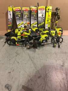 mix pallet of assorted ryobi trimmers and ryobi blowers (customer returns) see all pictures