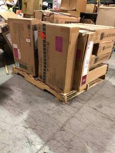 pallet of assorted mirrors and medicine cabinets (not checked) (12 boxes) see all pictures