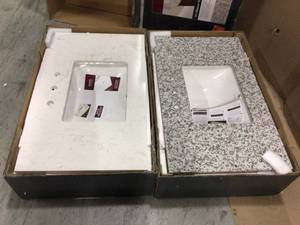 lot of 2 Home Decorator collection bathroom vanitys (both are damaged) see pictures and description