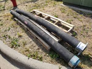 lot 338 image: Lot of (2) Red Star Fire Engine Suction Fire Hose Sections