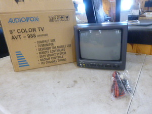 lot 55 image: New Audiovox 9 Color TV