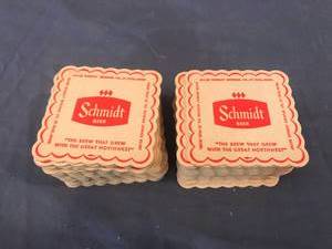 lot 116 image: Vintage Schmidt Beer Coasters
