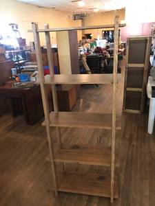 lot 214 image: Wood Shelving Unit