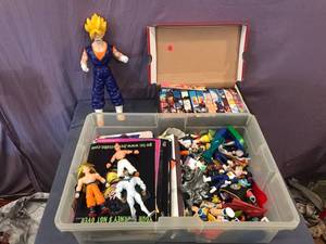 lot 234 image: DragonBall Z Figures, VHS Tapes & Magazines