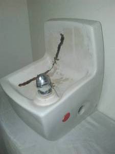 Vintage Porcelain Water Drinking Fountain.