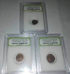 3 Coin Constantine the Great, Roman Empire 330 A.D. Authentic.