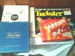 4 Board Games. Twister original, Trivial Pursuit and more