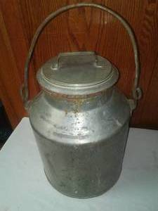 Fabulous Milk Parlor Pail and Cover.